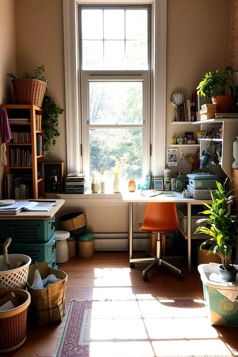 Natural Light Maximization - 24 Small Craft Room Ideas