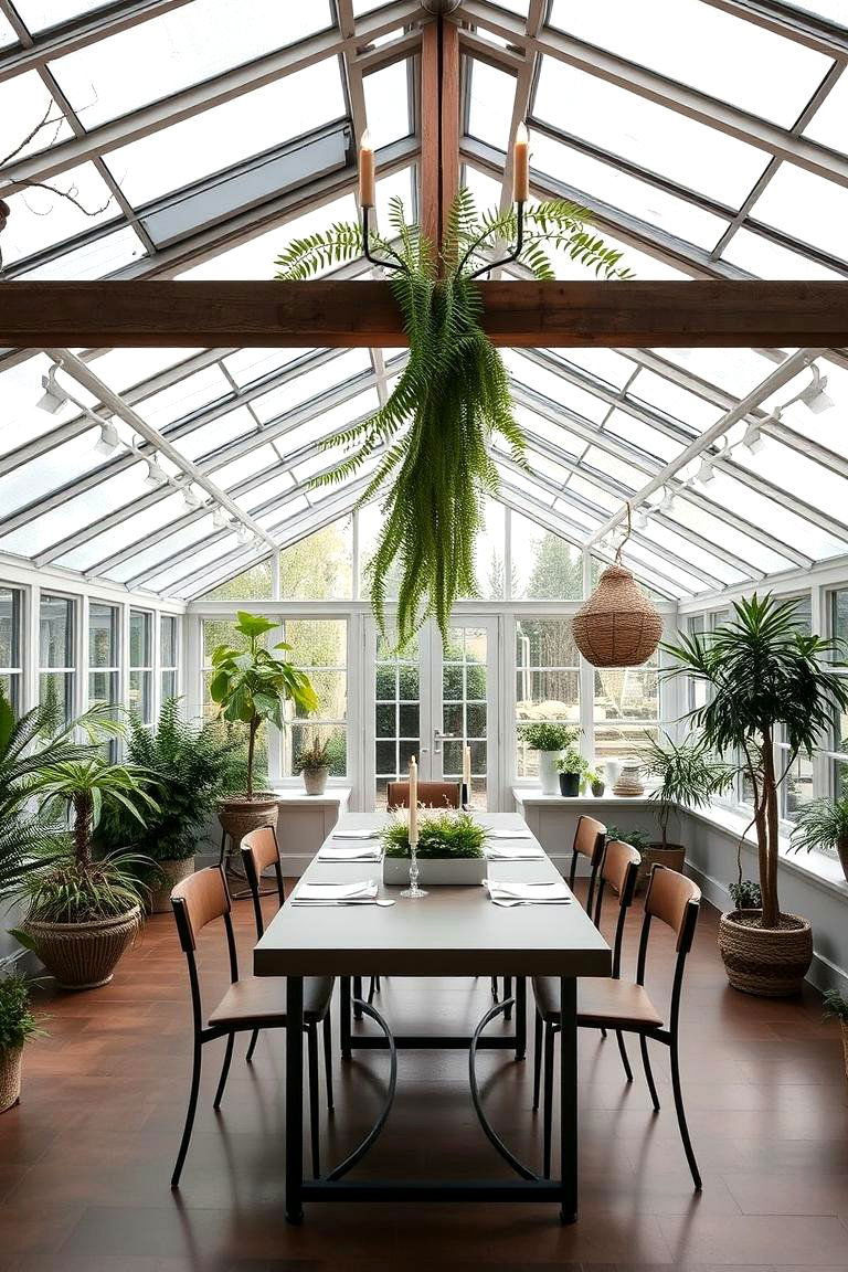 Natural Light Showcase - 24 Greenhouse Dining Room Ideas
