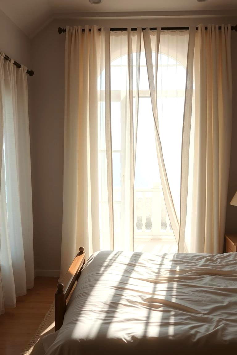 Natural Light and Breezy Curtains - 24 Boho Beach Bedroom Ideas