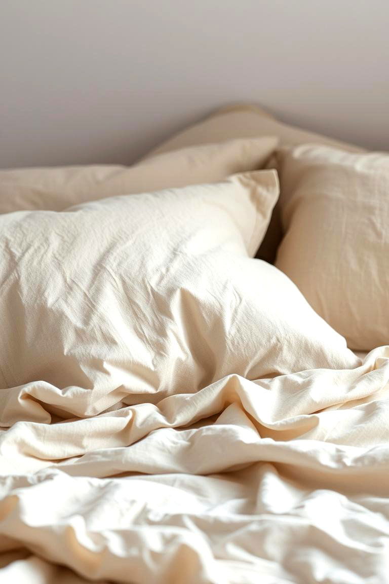 Natural Linen Bedding - 24 Cottage Bedroom Ideas
