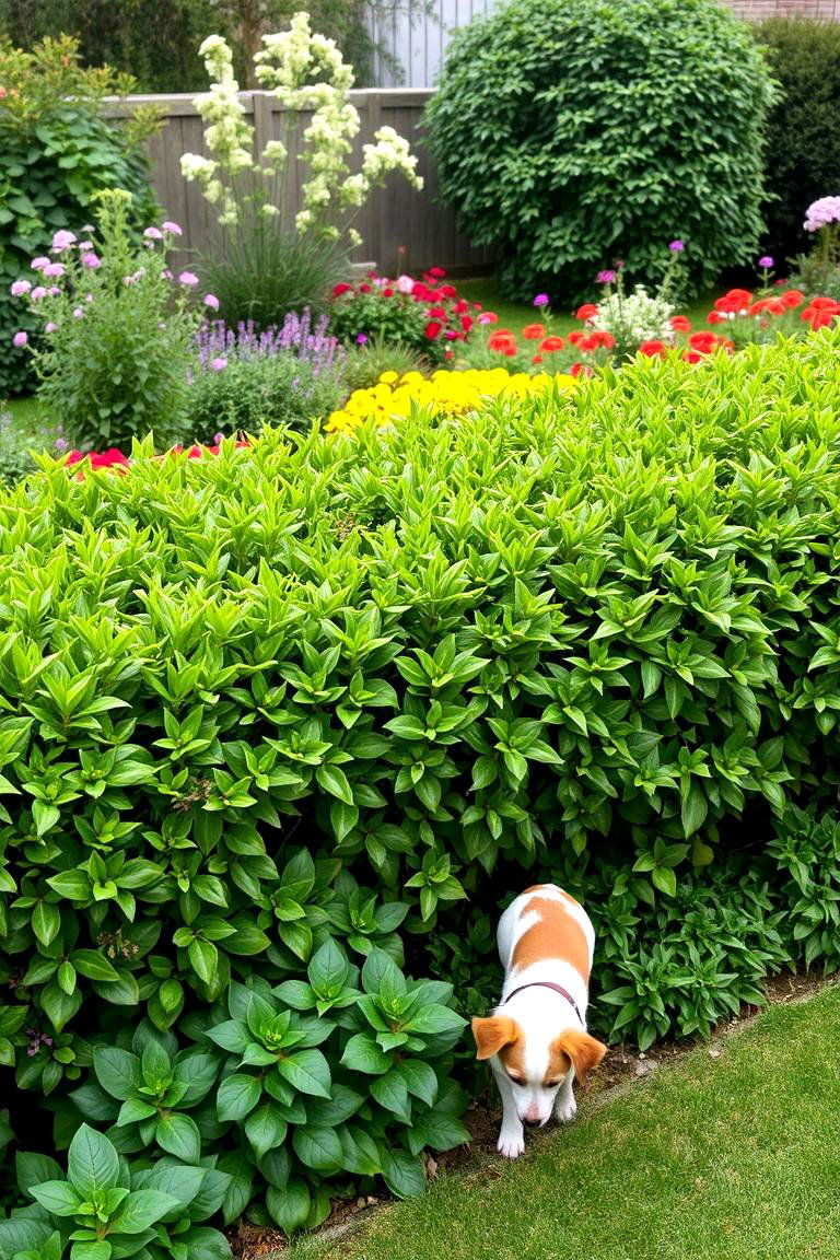 Natural Living Hedge Fence - 24 Dog Fence Ideas