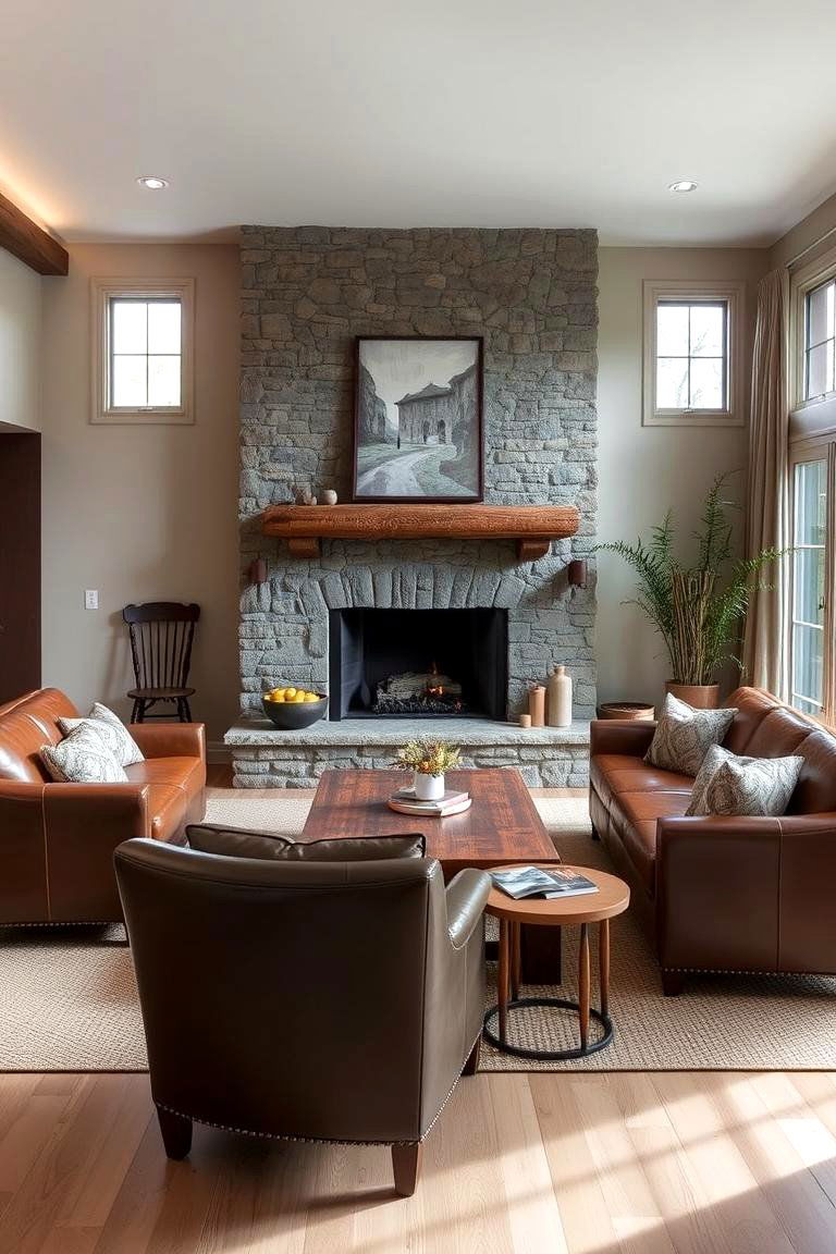 Natural Materials - 24 Mid-Century Modern Living Room Ideas