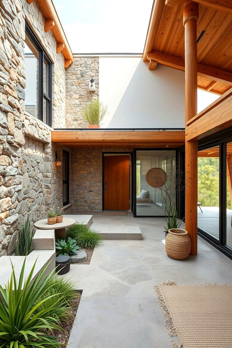 Natural Materials Earthy Sustainable Home Design - 24 Spanish Mediterranean House Ideas