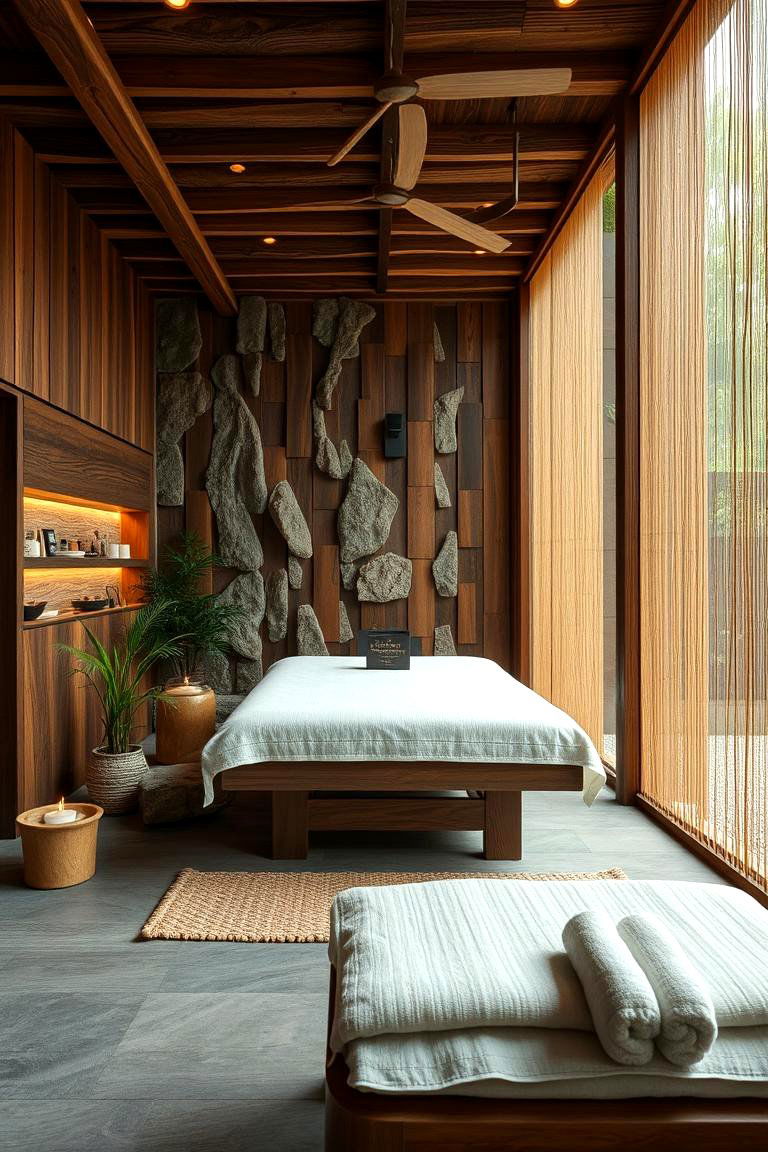 Natural Materials Integration - 24 Massage Room Setup Ideas