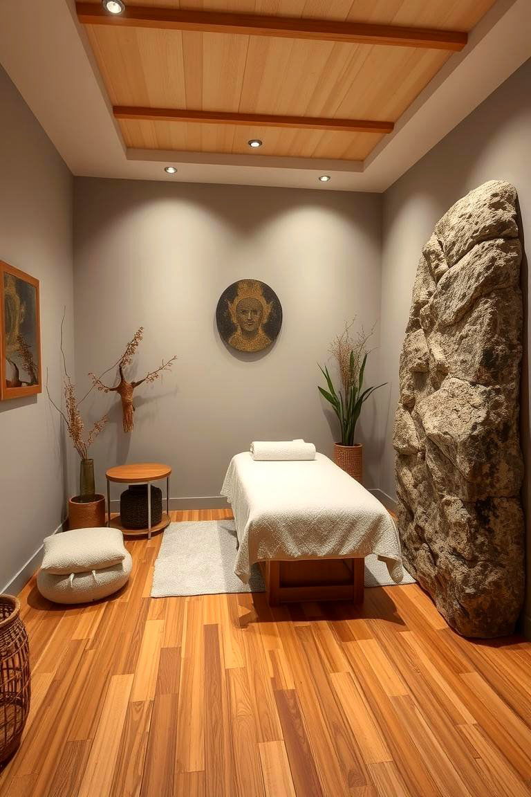 Natural Materials for a Warm Inviting Feel - 24 Esthetician Room Ideas