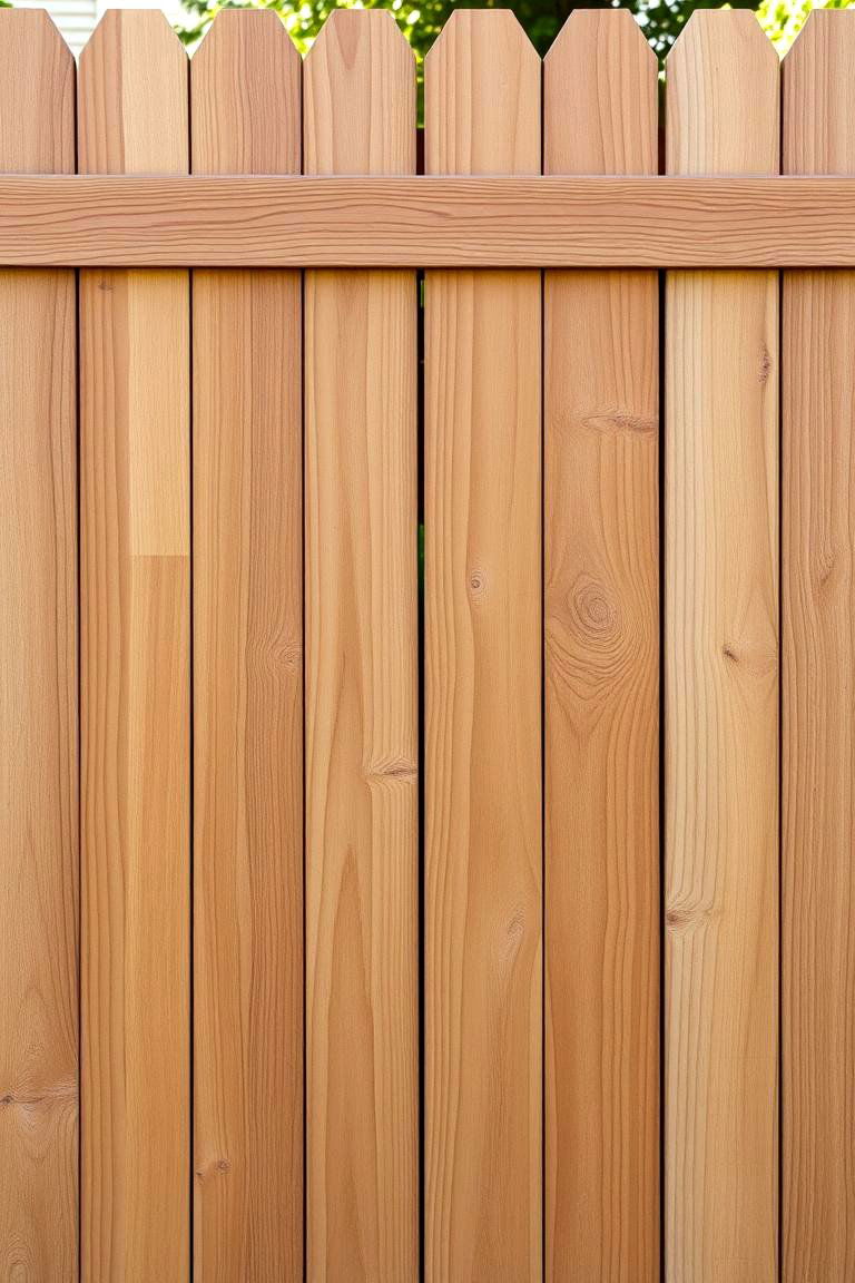 Natural Oak Vinyl Fence - 24 Vinyl Fence Colors