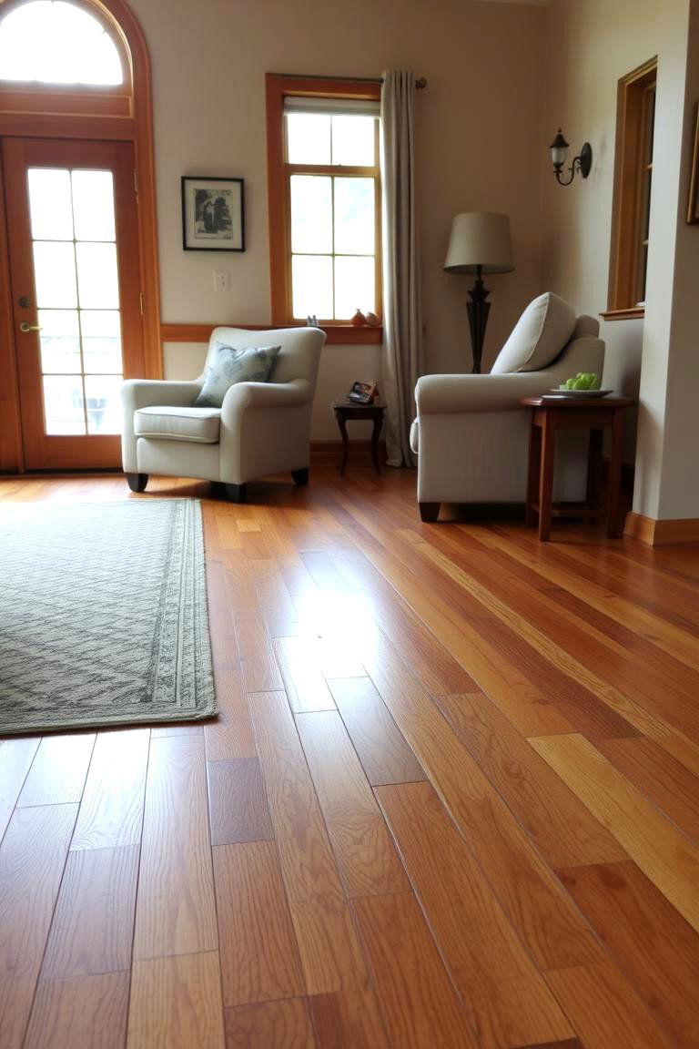 Natural Oil Finish - 24 Living Room Wood Floor Ideas