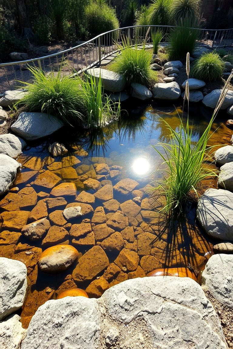 Natural Pond Oasis with Native Plants - 24 Pond Landscaping Ideas