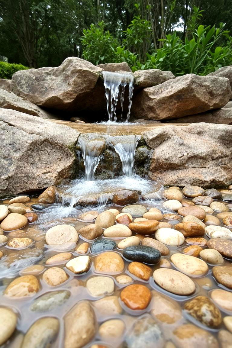 Natural Rock Embellishment - 24 Pondless Waterfall Ideas