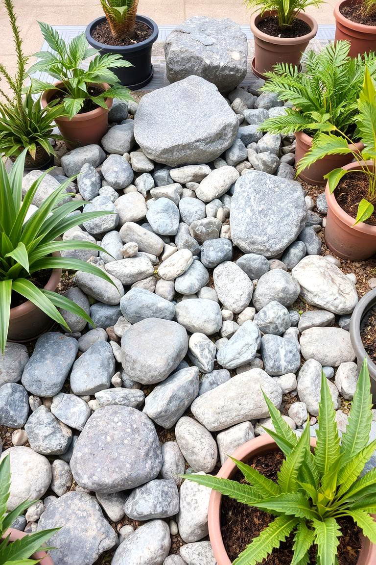 Natural Rock Garden Accents - 24 Patio Garden Ideas
