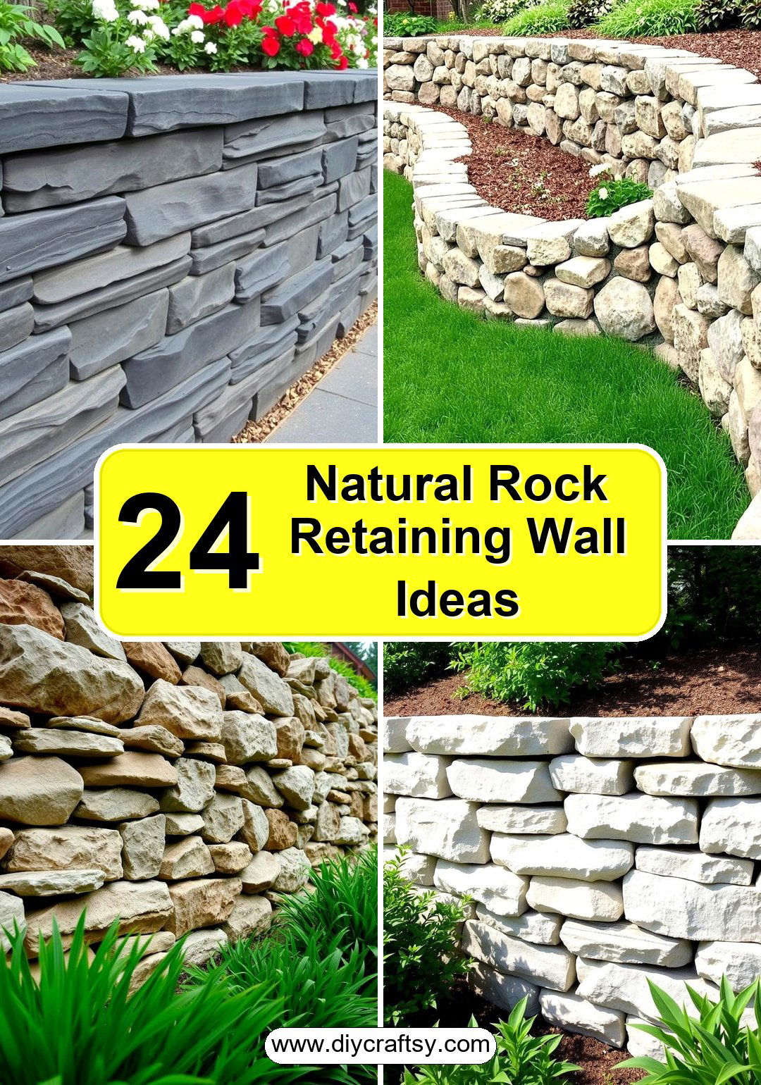 Natural Rock Retaining Wall Ideas