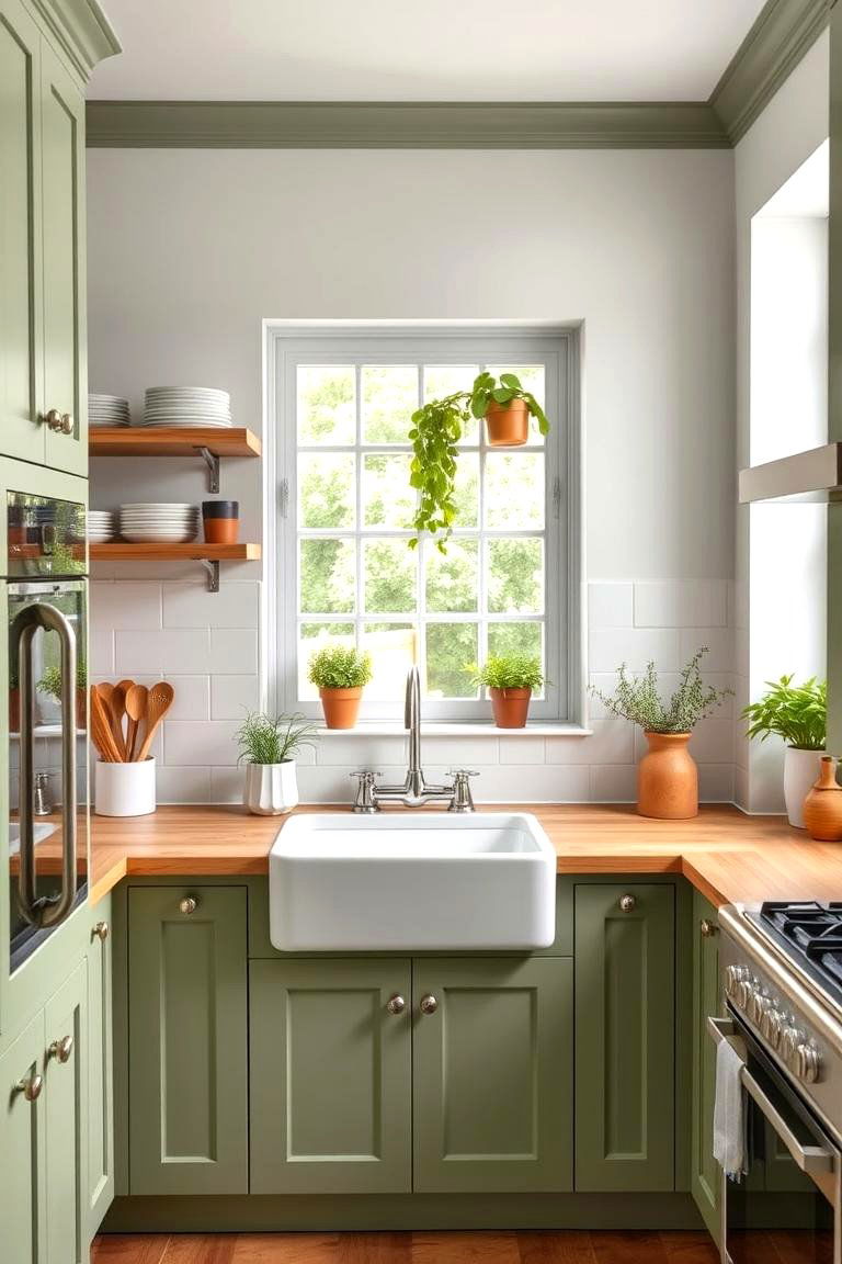 Natural Sage Green Harmony - 24 Kitchen Color Ideas