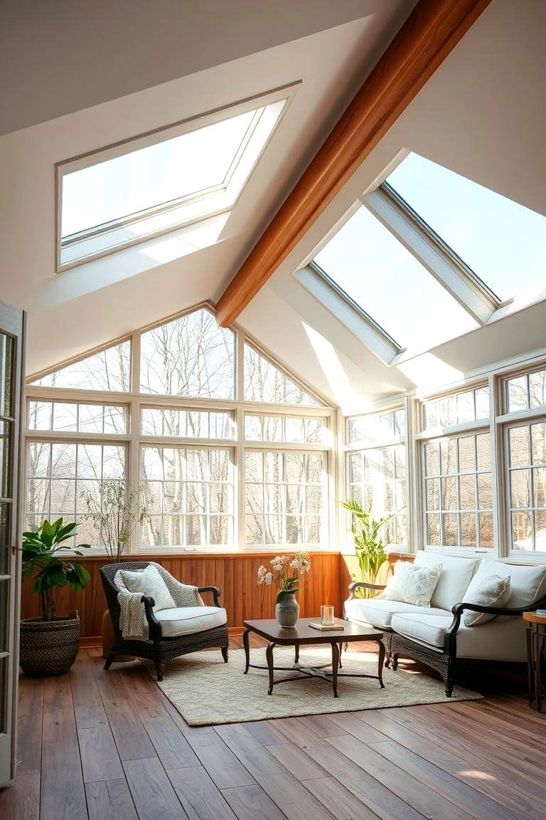 Natural Skylight Integration - 24 Rustic Sunroom Ideas