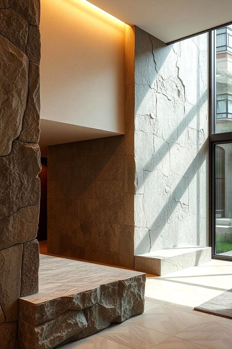 Natural Stone Accents - 24 Boho Cottage Style Decor Ideas