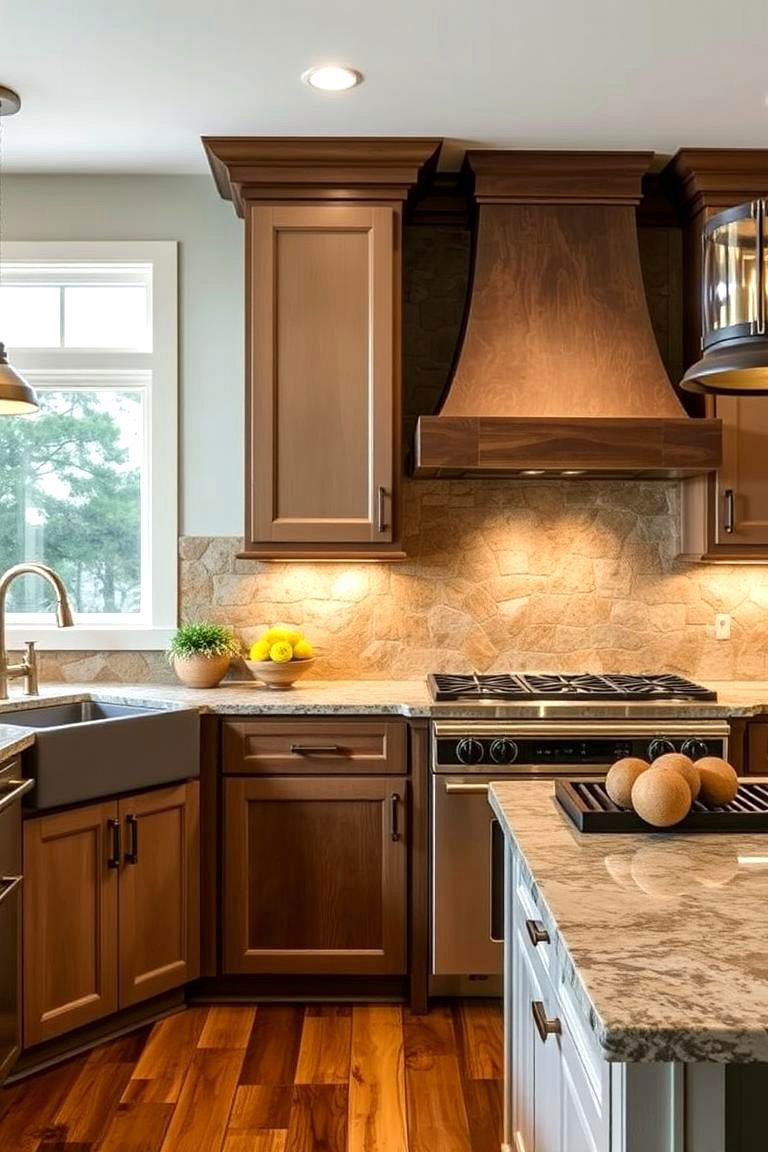 Natural Stone Accents - 24 Craftsman Kitchen Ideas