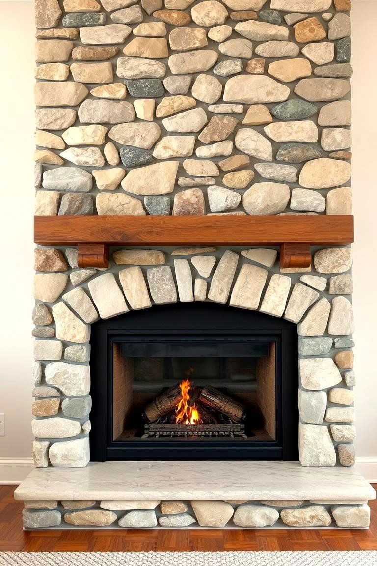Natural Stone Backdrop - 24 Craftsman-style Fireplace Ideas