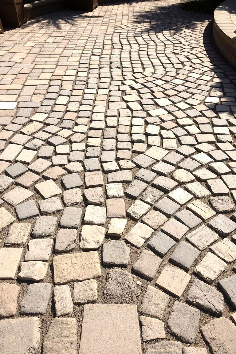 Natural Stone Blends - 24 cobblestone patio ideas