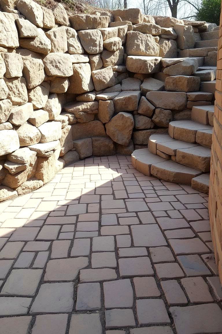 Natural Stone Brick Patio - 24 Brick Patio Ideas