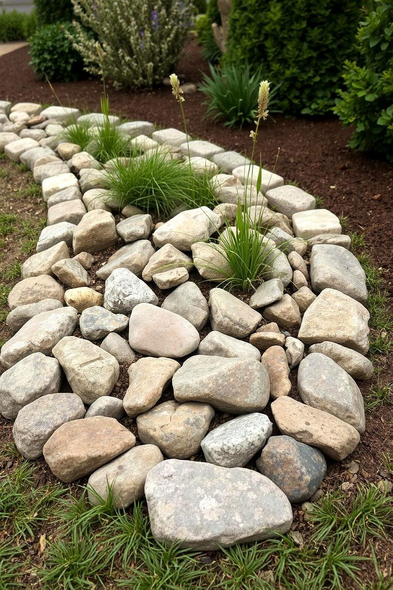 Natural Stone Edging - 24 Modern Garden Edging Ideas