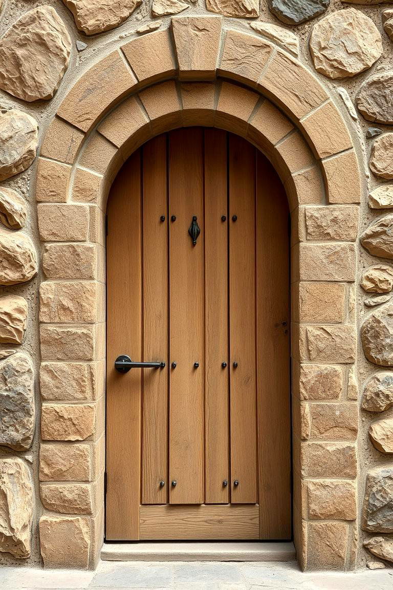 Natural Stone Elegance - 24 Mediterranean Front Door Ideas