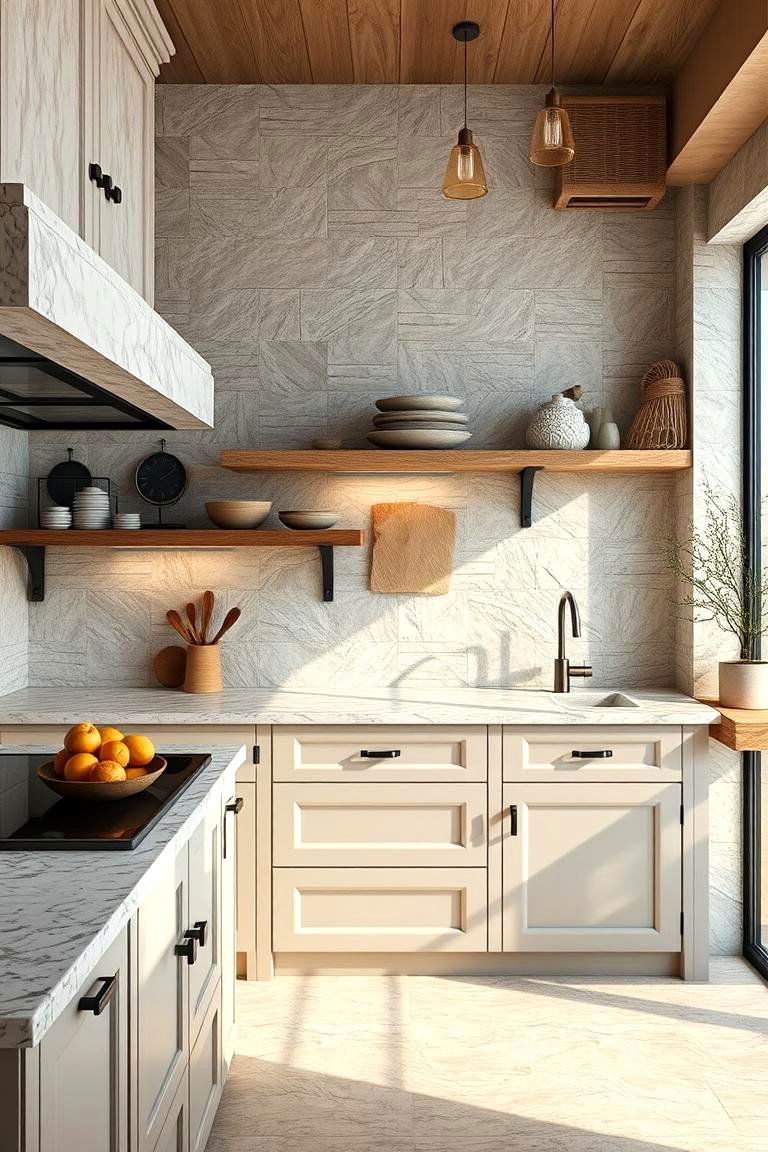 Natural Stone Elements - 24 coastal kitchen ideas