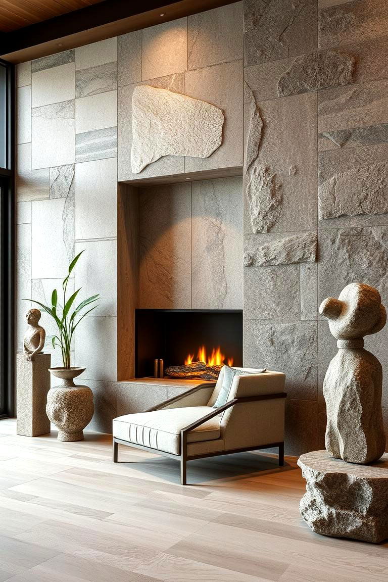 Natural Stone Elements - 24 Dark Boho Bedroom Ideas