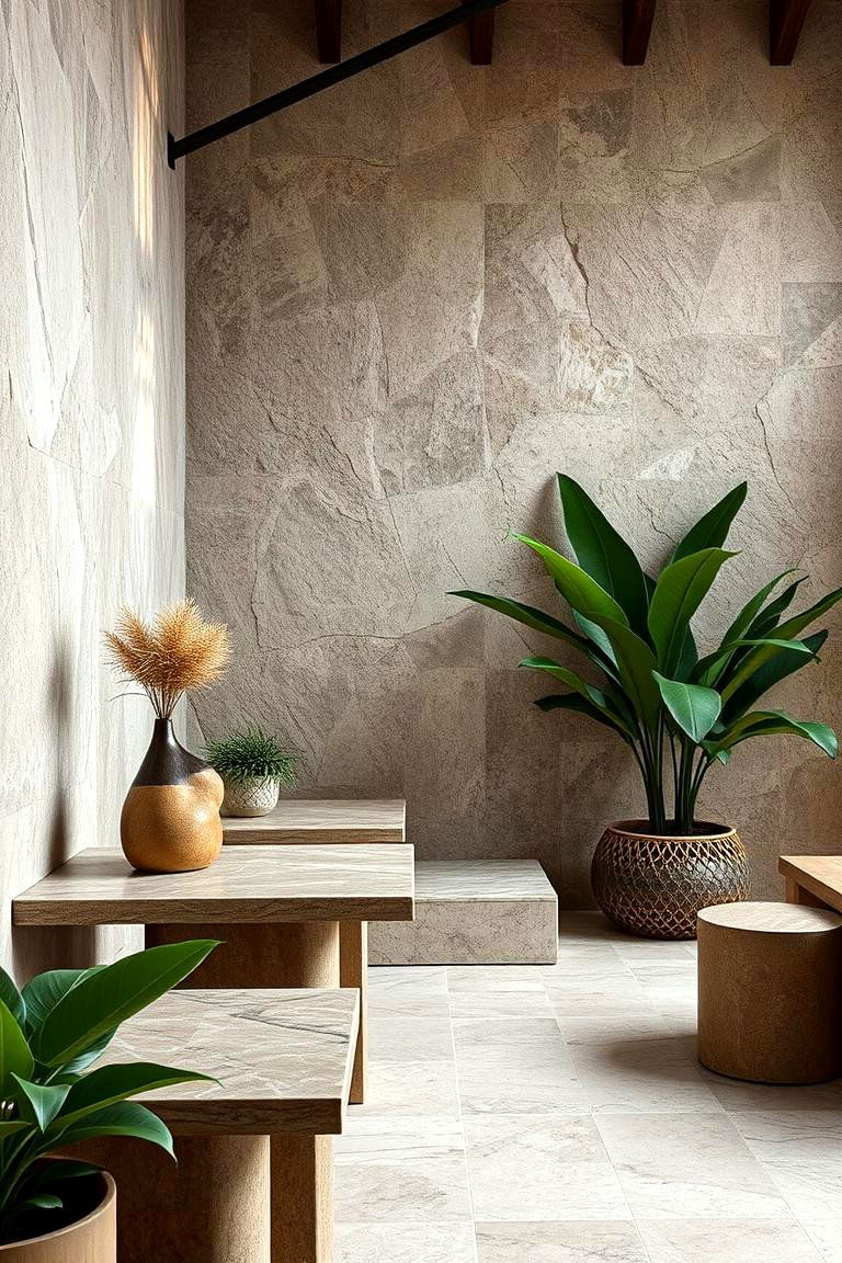 Natural Stone Elements - 24 Tropical Living Room Ideas