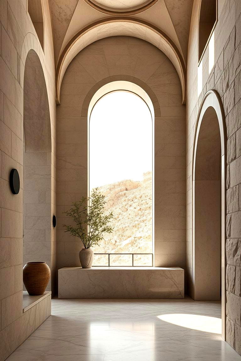 Natural Stone Features - 24 Mediterranean Living Room Ideas