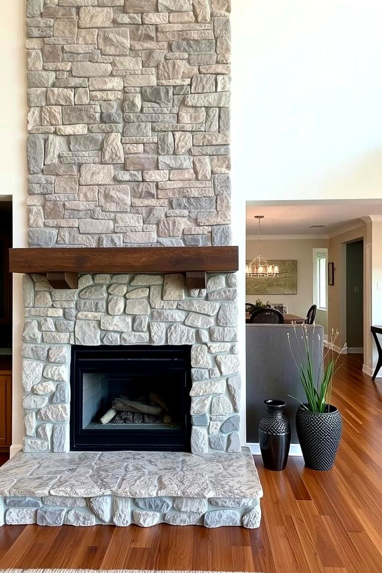 Natural Stone Fireplaces - 24 Modern Cape Cod House Ideas