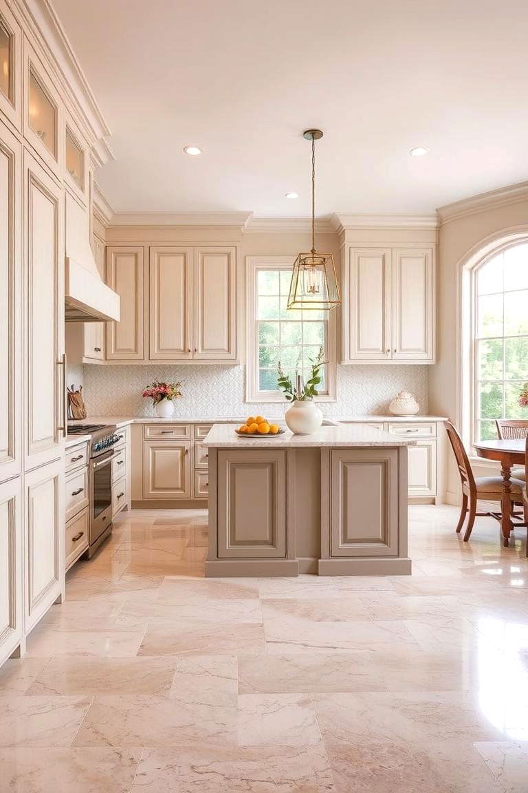 Natural Stone Flooring - 24 Natural Kitchen Design Ideas