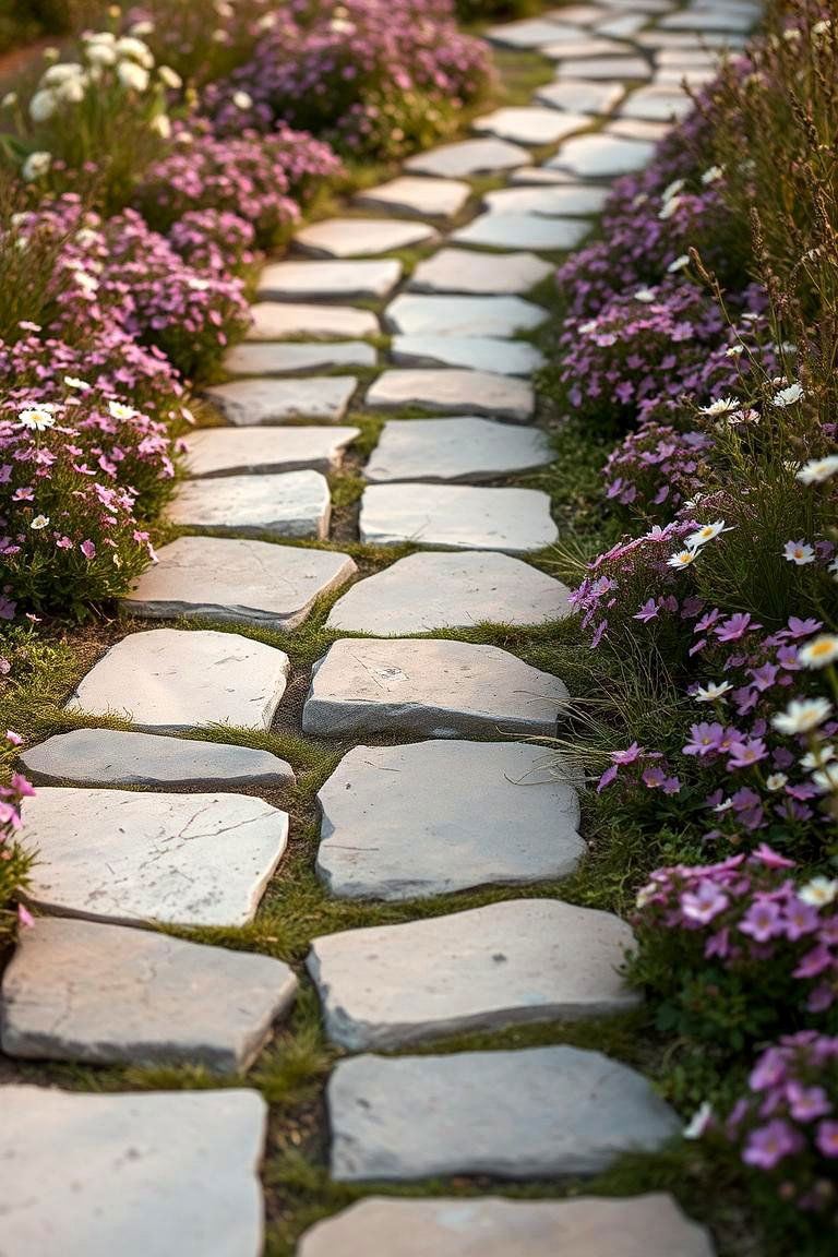 Natural Stone Pathway Fairy Garden - 24 Large Fairy Garden Ideas