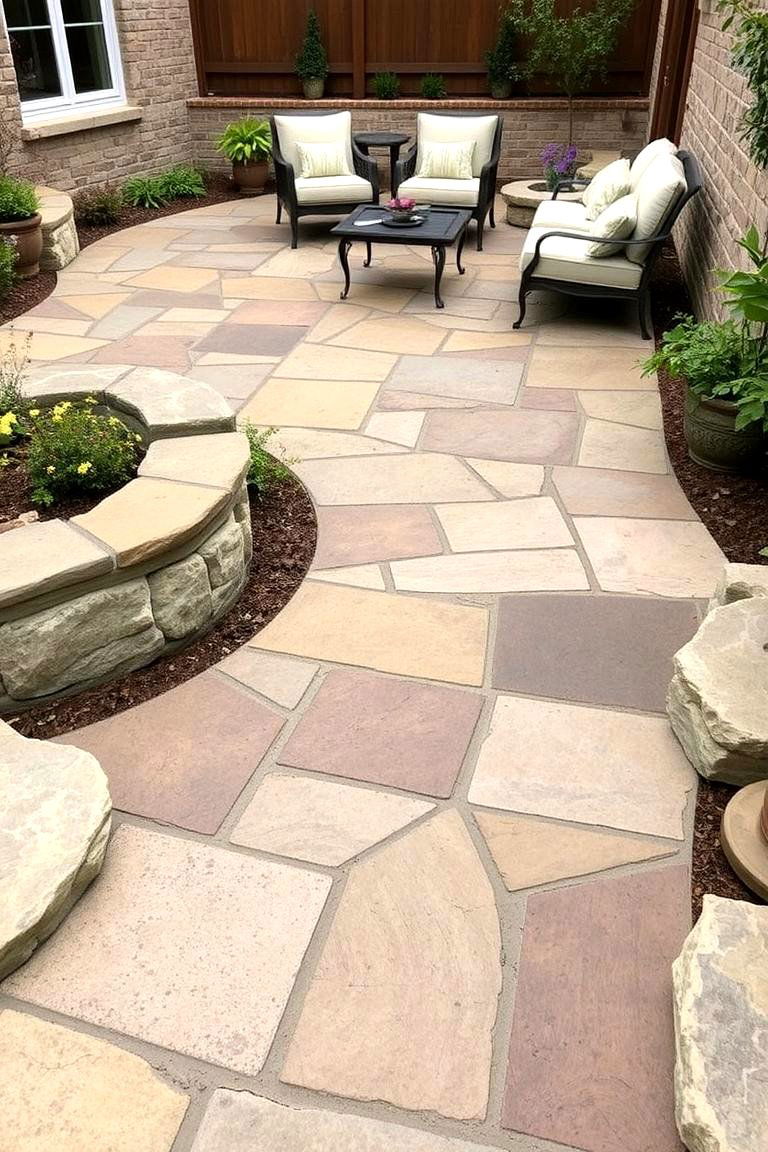 Natural Stone Patio - 24 Backyard Patio Ideas