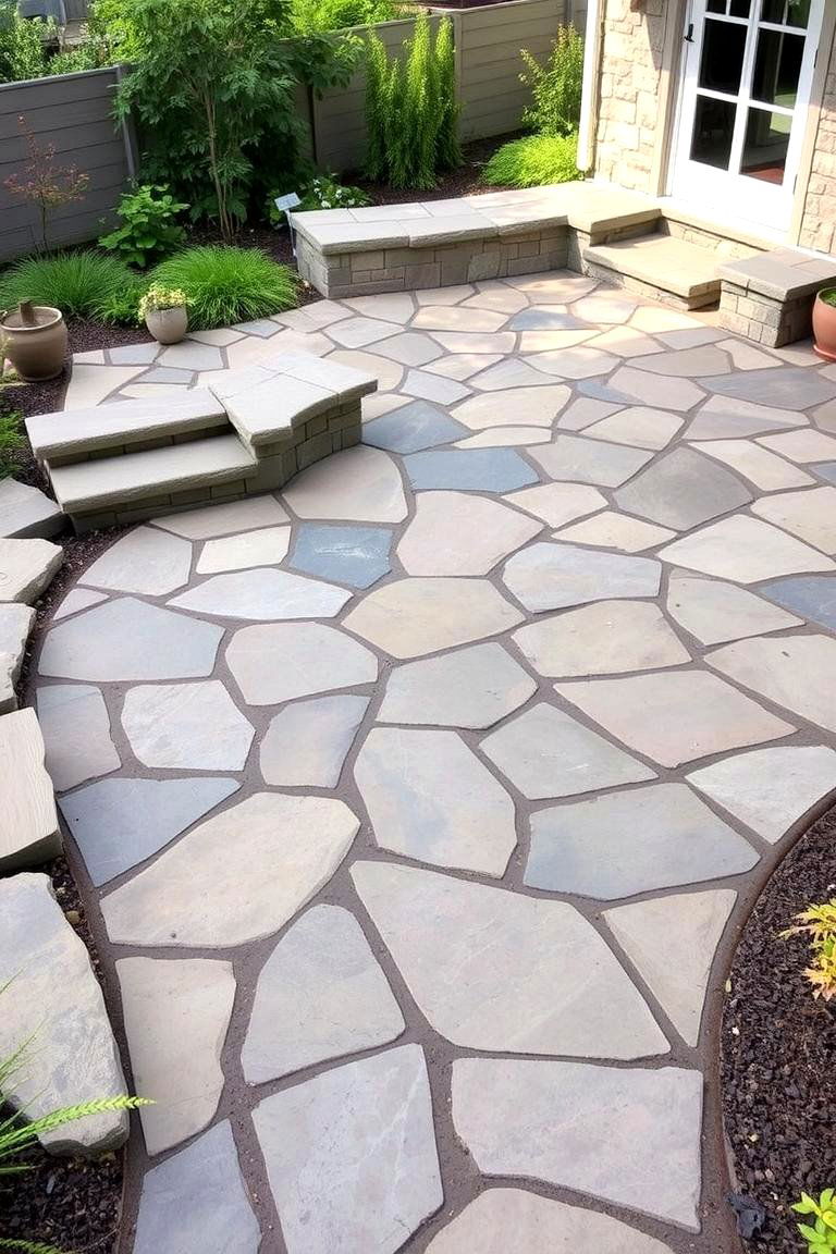 Natural Stone Patio - 24 Backyard Oasis Ideas