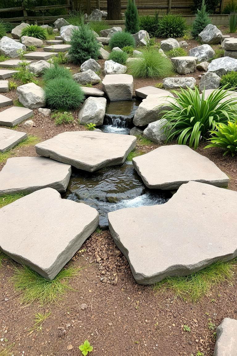 Natural Stone Slab Seating - 24 Garden Seating Ideas