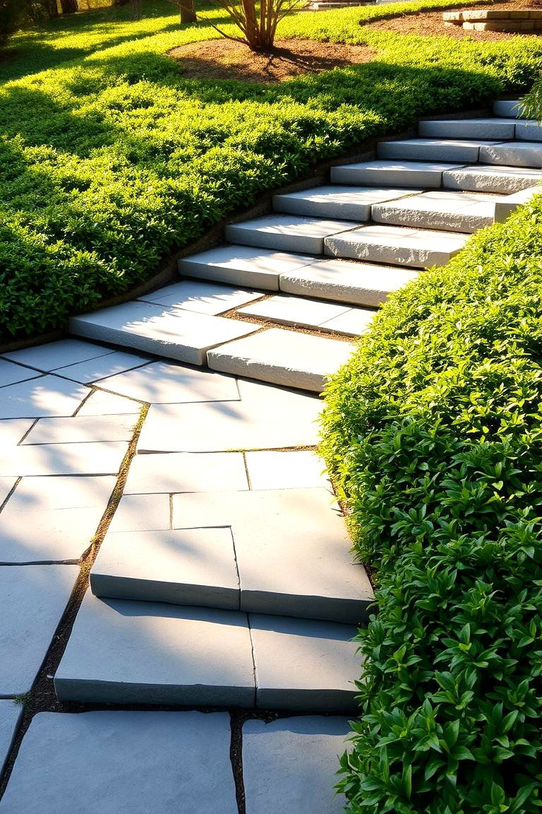 Natural Stone Slab Steps - 24 Patio Steps Ideas