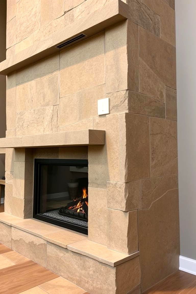 Natural Stone Slabs - 24 Fireplace Tile Ideas