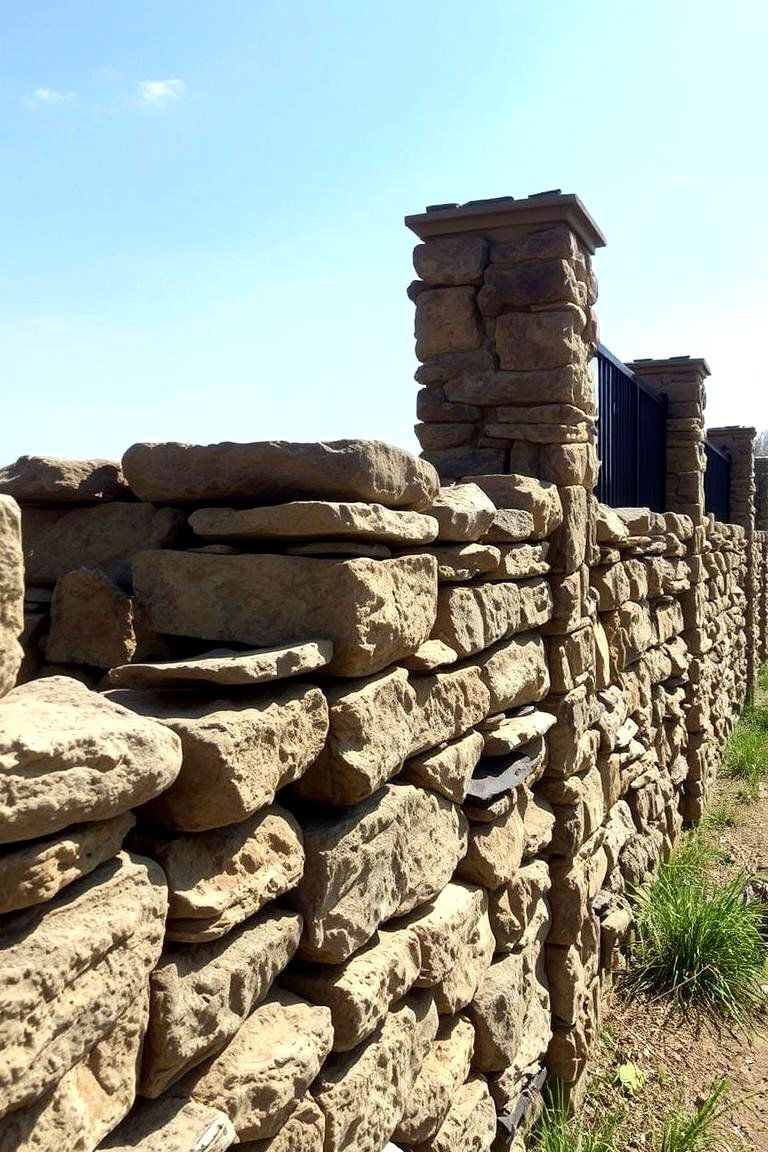 Natural Stone Texture - 24 Corner Fence Ideas