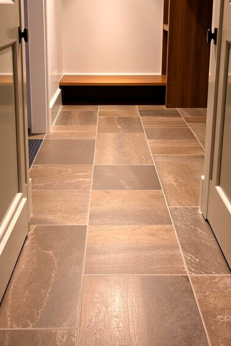 Natural Stone Tiles for an Earthy Feel - 24 Mudroom Tile Floor Ideas
