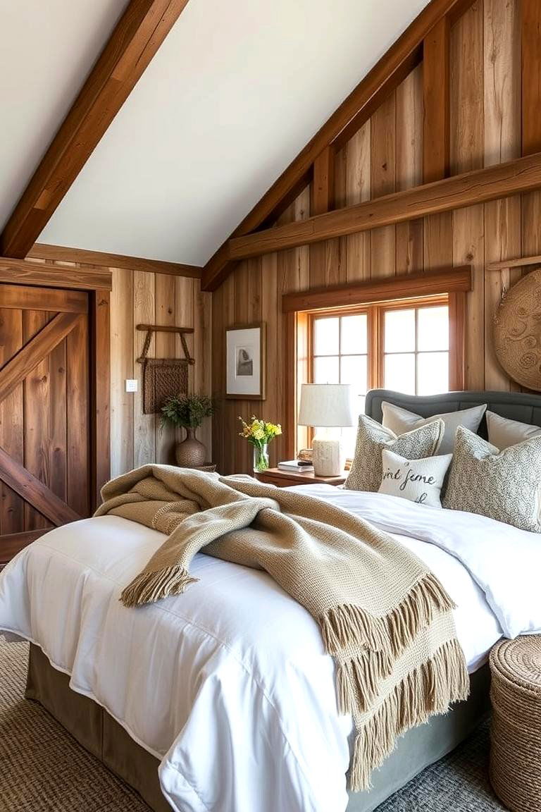Natural Textiles and Textures - 24 Rustic Barndominium Interior Design Ideas