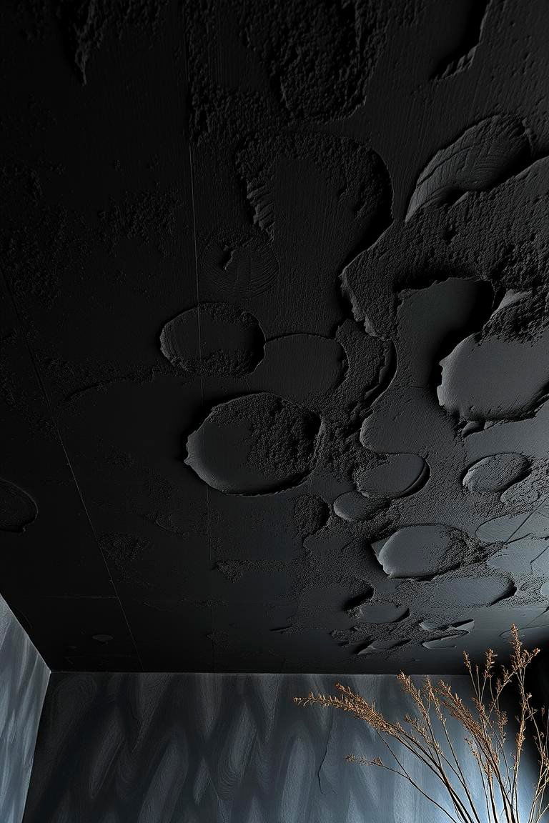 Natural Texture Black Ceiling - 24 black ceiling ideas