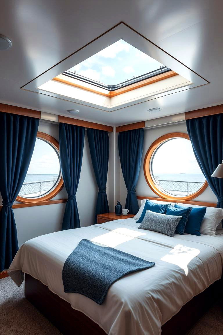 Natural Ventilation and Light Control - 24 yacht bedroom ideas