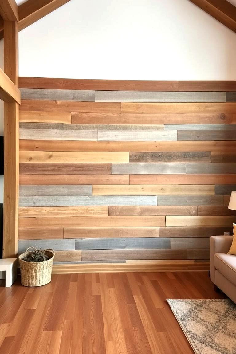 Natural Wood Accents - 24 living room wall decor ideas
