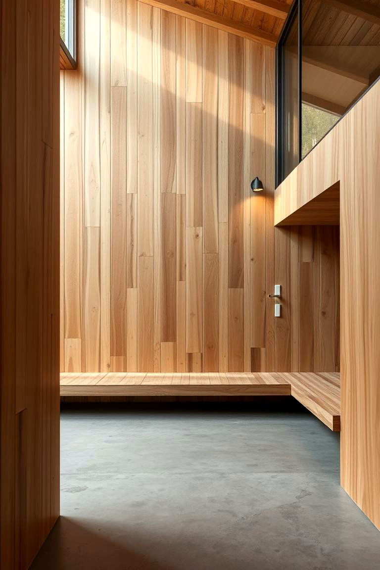 Natural Wood Contrasts on Concrete Floors - 24 Concrete Floor Living Room Ideas