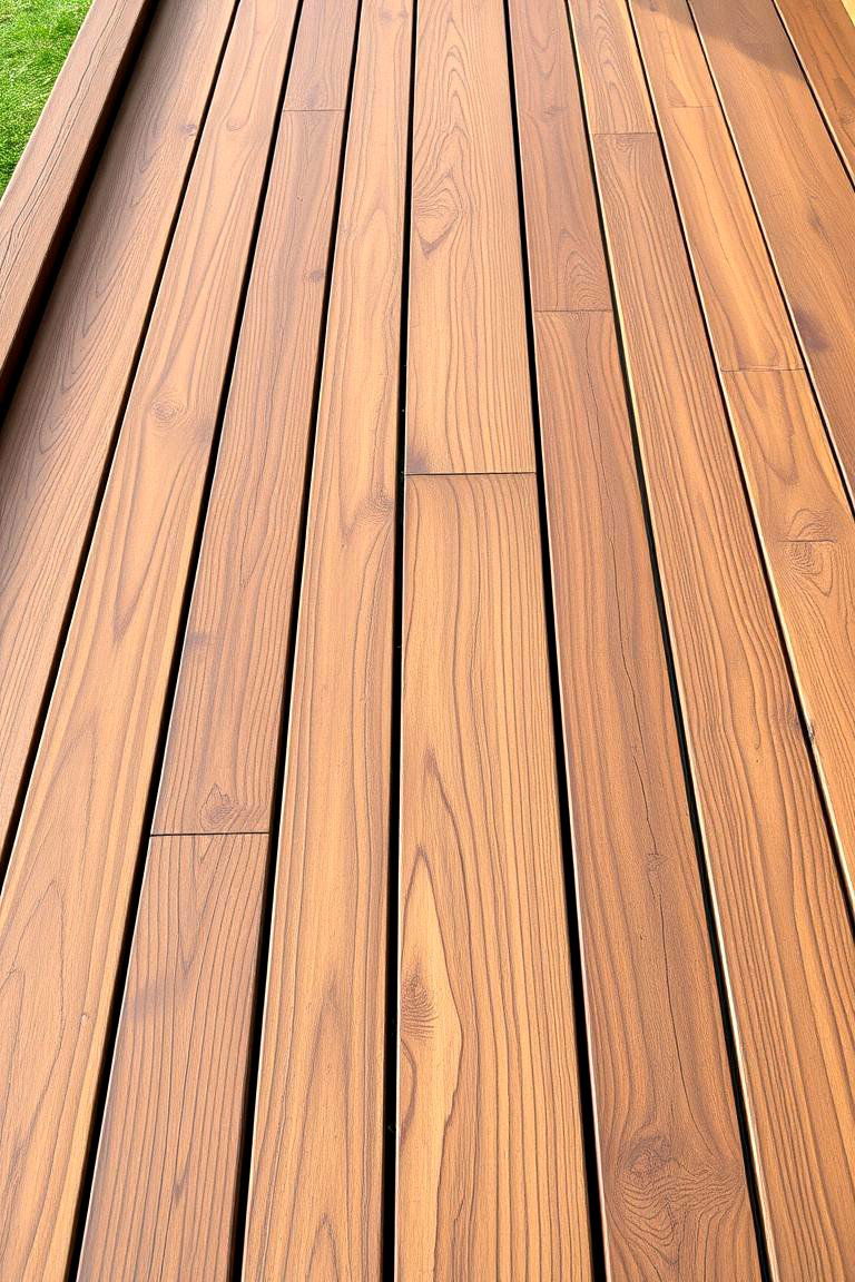 Natural Wood Deck - 24 Floating Deck Ideas