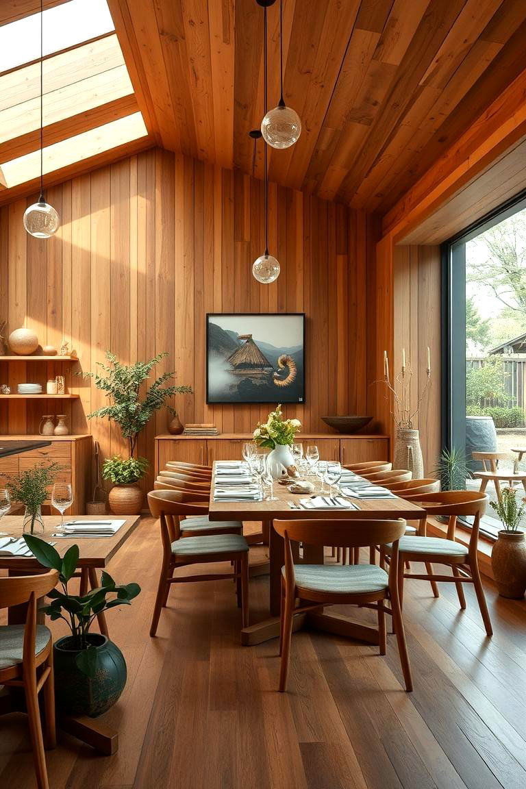 Natural Wood Elegance - 24 Japanese Dining Room Ideas
