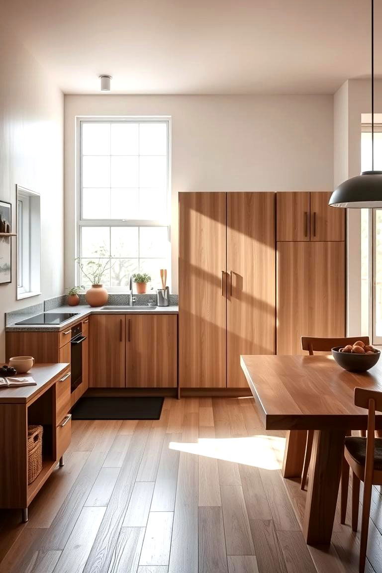 Natural Wood Elements - 24 Japandi Kitchen Ideas