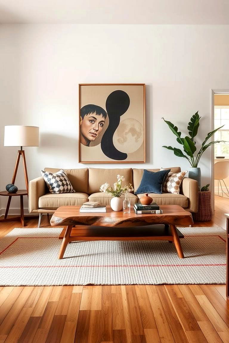 Natural Wood Elements - 24 1950s Living Room Ideas