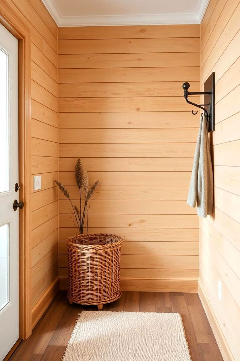 Natural Wood Shiplap - 24 Shiplap Wall Entryway Ideas