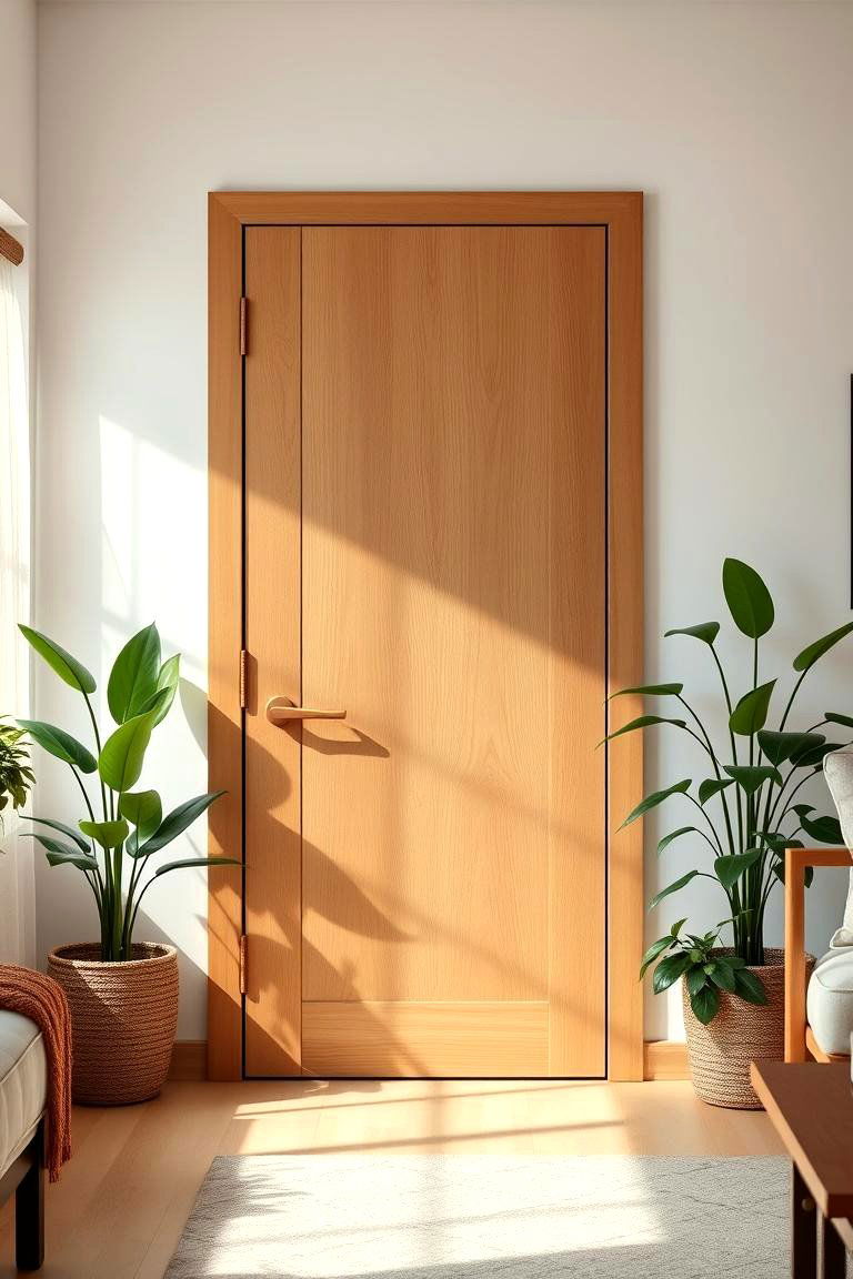 Natural Wood Stain - 24 Interior Door Color Ideas