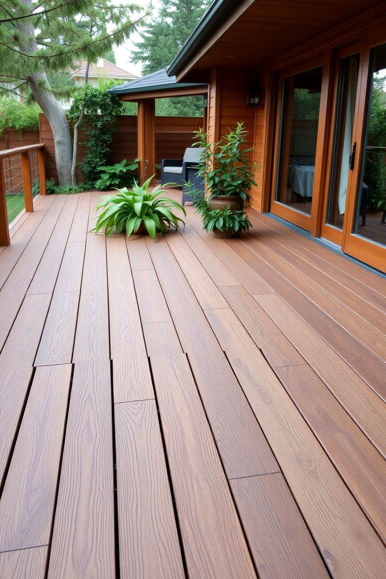 Natural Wood Tone Harmony Deck - 24 Deck Color Ideas